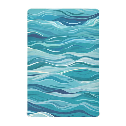 Sea Wave Blue Ocean Crib Sheets for Girls and Boys
