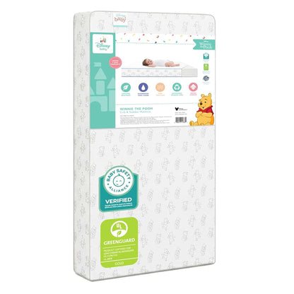 Delta Children Disney Winnie the Pooh Crib & Toddler Mattress, Dual-Sided Waterproof