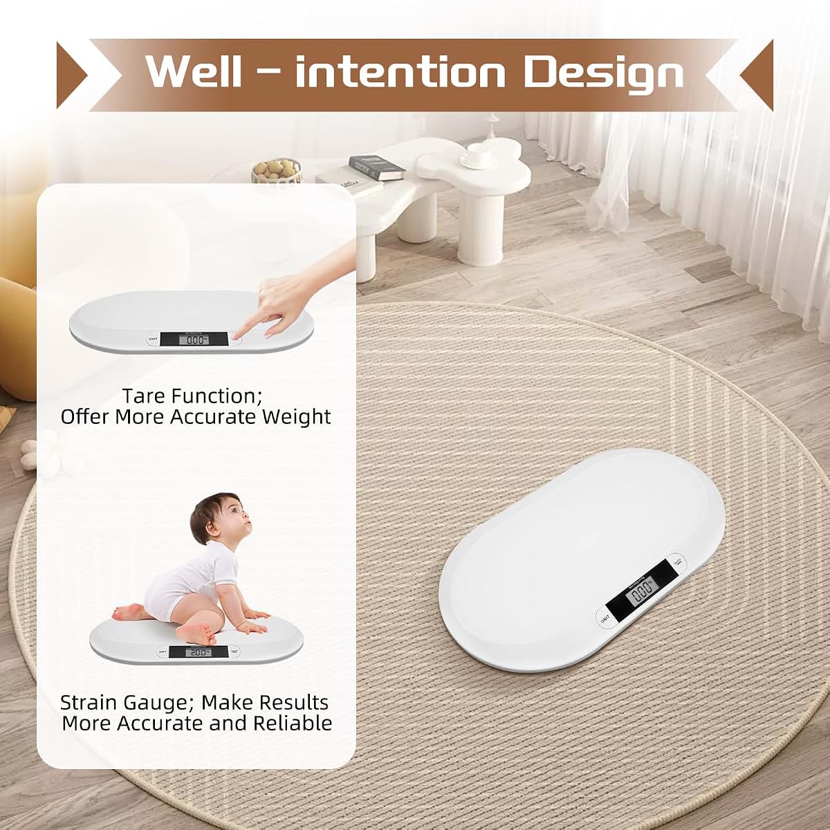 Digital Baby Scale with LCD Display and 10g Precision