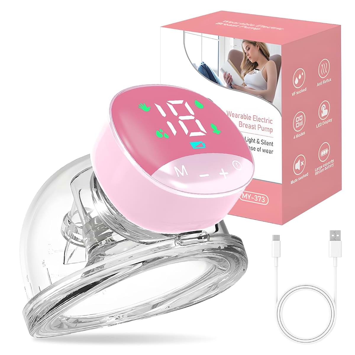 HyAdierTech Electric Breast Pump with 4 Modes & 12 Levels of Suction