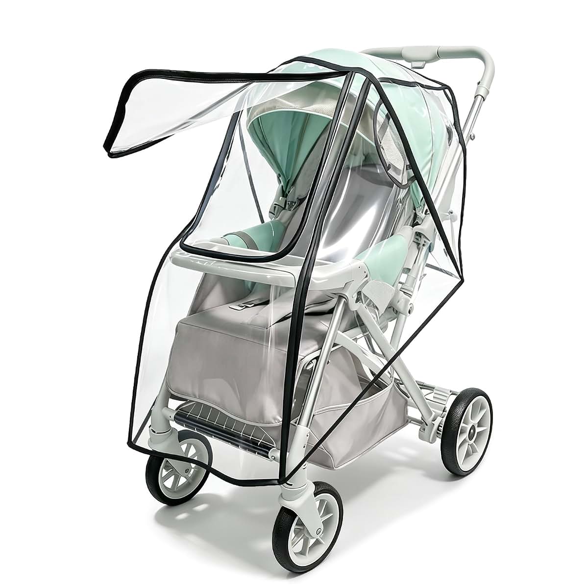 TUPI Stroller Rain Cover with Universal Fit and Clear View