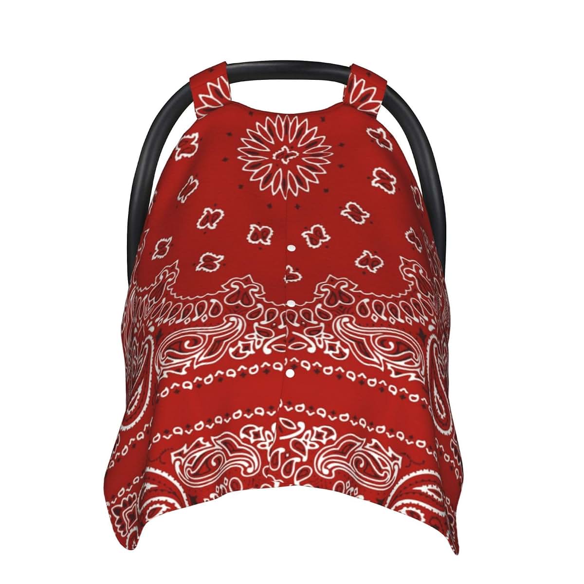 YonaJeik Red Bandana Pattern Baby Car Seat Canopy Cover Multi Use Shower Gift, Nursing Cover for Mom Nursing Covers (photo 2)