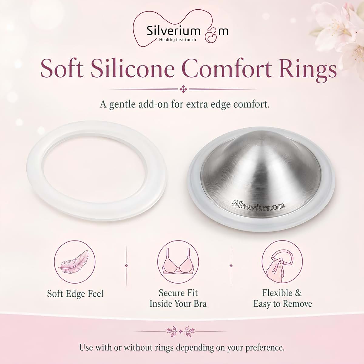 Silveriumom Silver Nursing Cups - Nipple Covers For Breastfeeding (photo 2)