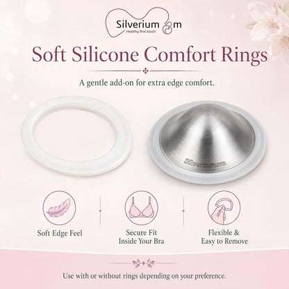 Silveriumom Silver Nursing Cups - Nipple Covers For Breastfeeding (photo 2)