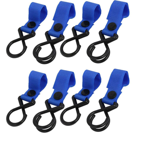 Aexit 8pcs 11lb Civil Equipment Hardware Accessories Capacity Adjustable Hook Loop Closure Stroller Hanger