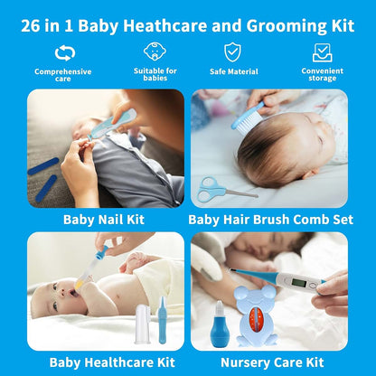 Llbucuo 26-in-1 Baby Healthcare and Grooming Kit With Electric Nail Trimmer (photo 2)