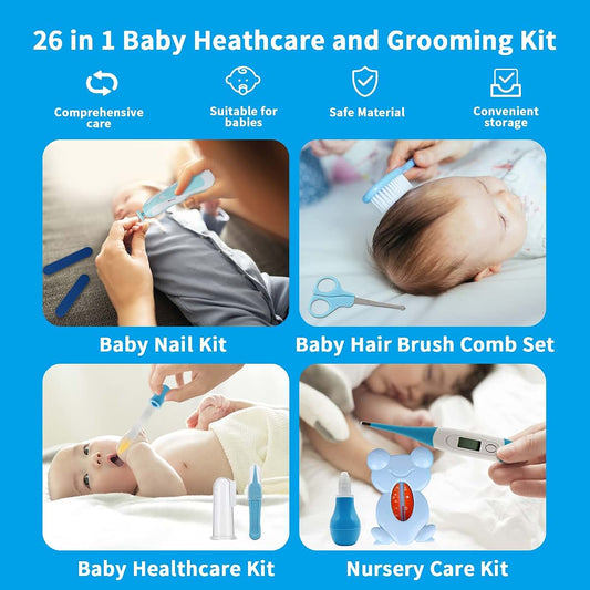 Llbucuo 26-in-1 Baby Healthcare and Grooming Kit With Electric Nail Trimmer (photo 2)