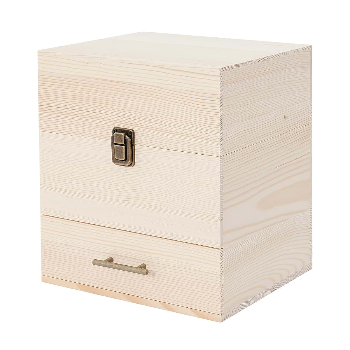 Essential Oil Storage Box Organizer with 59 Slots and Three Tiers