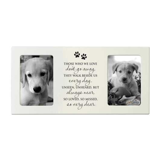 LifeSong Milestones Pet Memorial Picture Frame, Double Photo Display