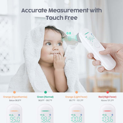 No Touch Digital Thermometer for Body Temperature and Humidity Monitoring