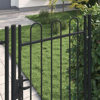 Arched Top Single Steel Garden Gate for Backyard Patio Entryway