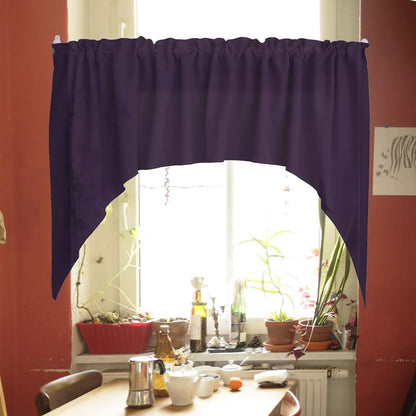 Zen Creative Designs Solid Poplin Swag Window Valance In Plum (photo 2)