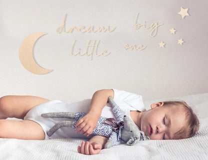 MAMUXI Lettering Wood Dream Big Little One Sign