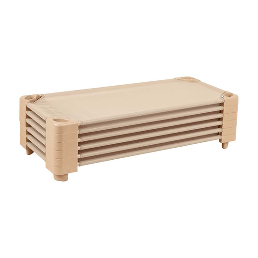 ECR4Kids Stackable Kiddie Cot 6-Pack Standard Size Sand