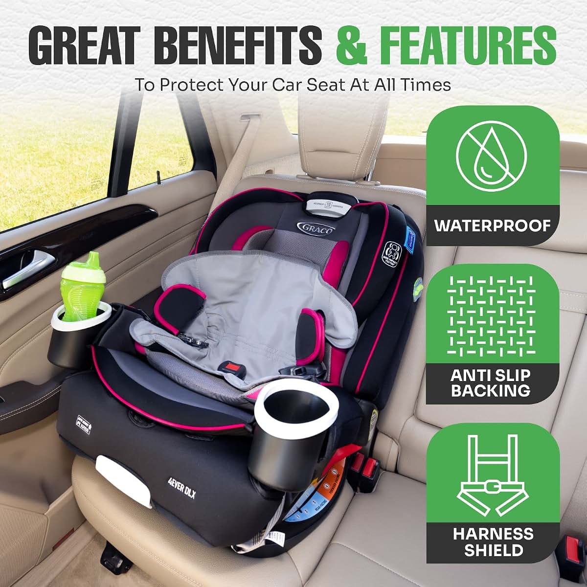 Waterproof Car Seat Saver Liner for Stroller and Potty Training Pads