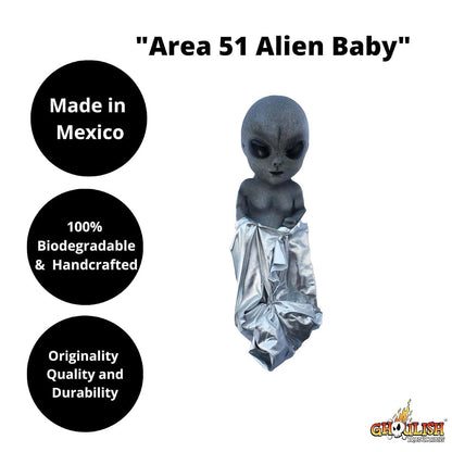 Ghoulish Productions Alien Baby Wrapped Wall Art Piece