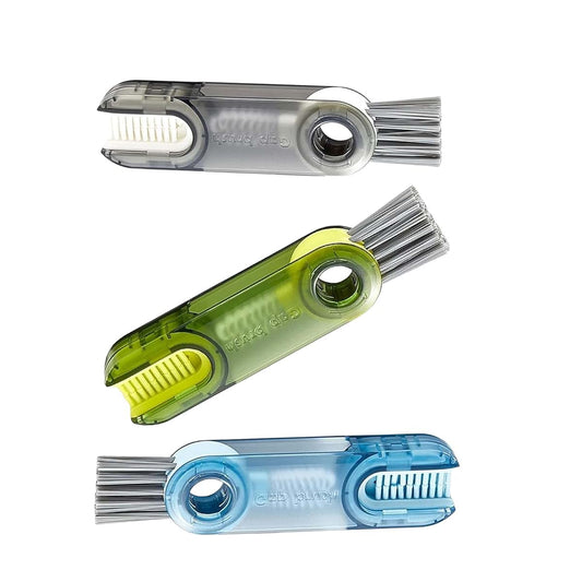 EHWVRR 3-in-1 Silicone Bottle Cleaning Brush Set (3 Pack) U-Shaped, Gap & Corner Brushes for Deep Cleaning Bottles