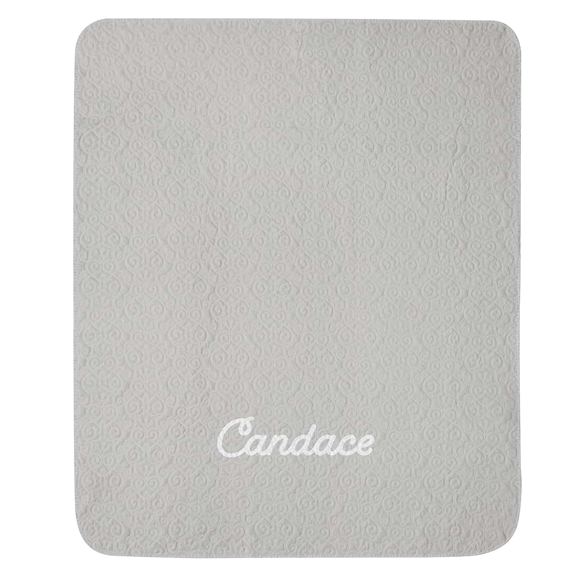 Let's Make Memories Personalized Baby Blanket - Large Gray Quilted