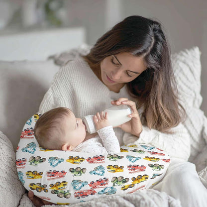 Wicbfdfv Watercolor Construction Trucks Nursing Pillow Cover (photo 4)