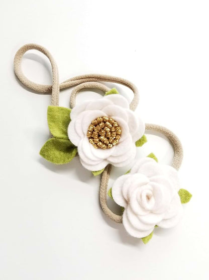 Vanaguelite Neutral White Baby Bow Headbands, 6 Pack (photo 2)