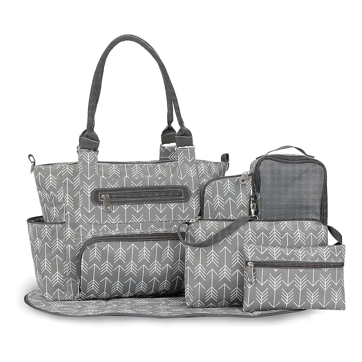 KOCASO Multifunctional Baby Diaper Bag Set - 8Pcs Baby Nappy Diaper Bags