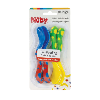 Nuby Toddler Spoons and Forks Set - 4 Count