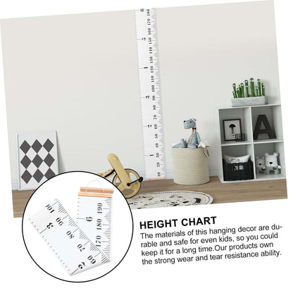 Measurement Chart Hanging Growth Ruler For Nursery Wall Decor White