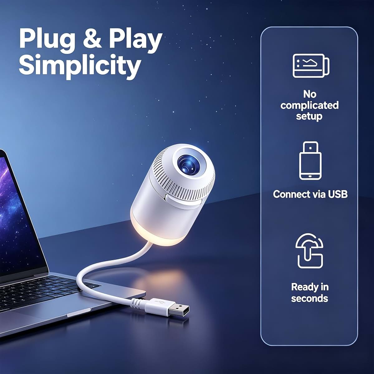 YXYP Ocean & Galaxy Projector Night Light with 6 Films (photo 3)