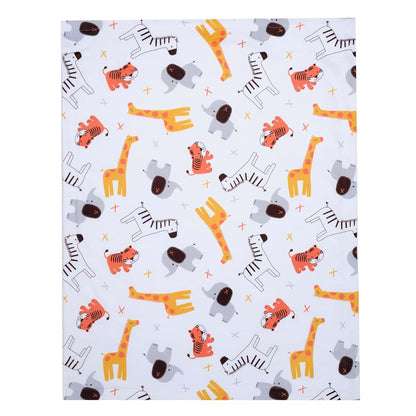 Lollipop Jungle Safari Fleece Baby Blanket for On-the-Go Use