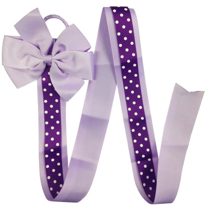 Wrapables Hair Clip and Hair Bow Holder, Purple Polka Dots (photo 4)