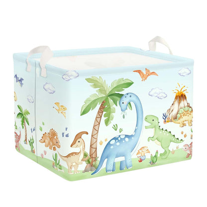Stars of Dream Dinosaur Baby Laundry Hamper, Collapsible Storage Basket, 36L, Blue
