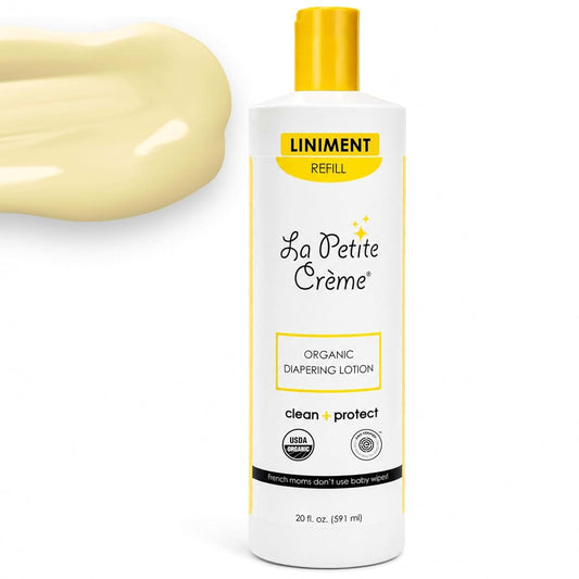 La Petite Creme Organic Diaper Rash Cream, No-Rinse Diapering Lotion, 20 oz