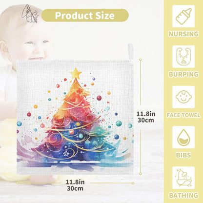 Bolaz Baby Gauze Towels 100% Cotton Christmas Tree 3 Pack