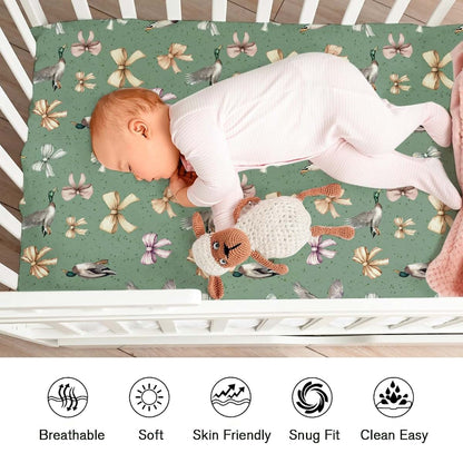 Kastlee Mallard Ducks Fitted Crib Sheet