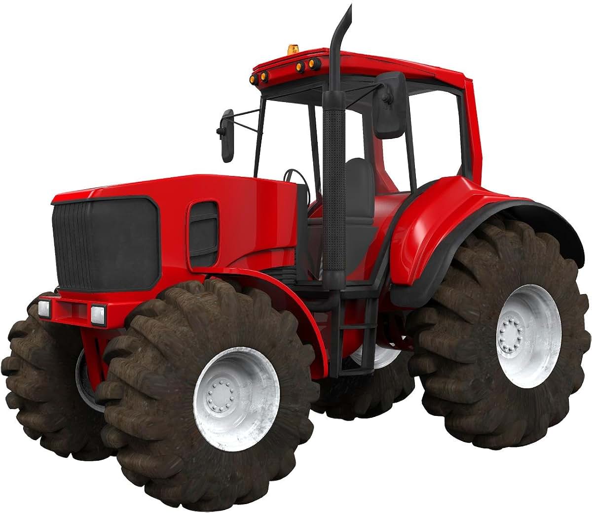 BabyOneStop 12 Inch Red Farm Tractor Wall Sticker Decal for Kids Room Play Room Bedroom Decor