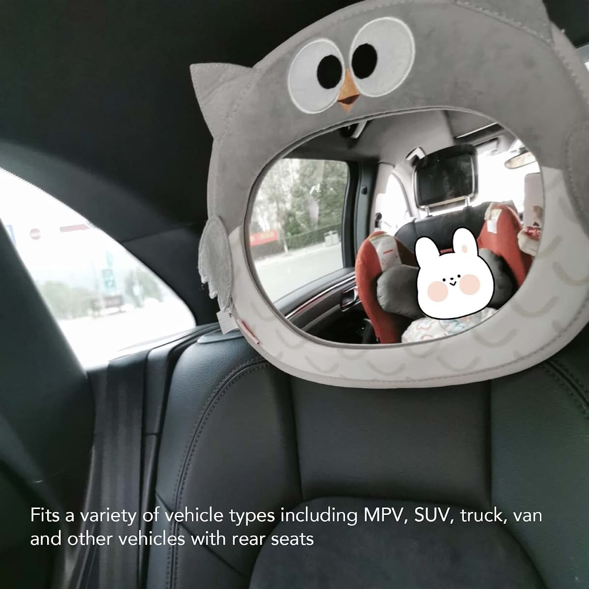 BabyOneStop Baby Car Mirror Owl Cartoon Convex Acrylic