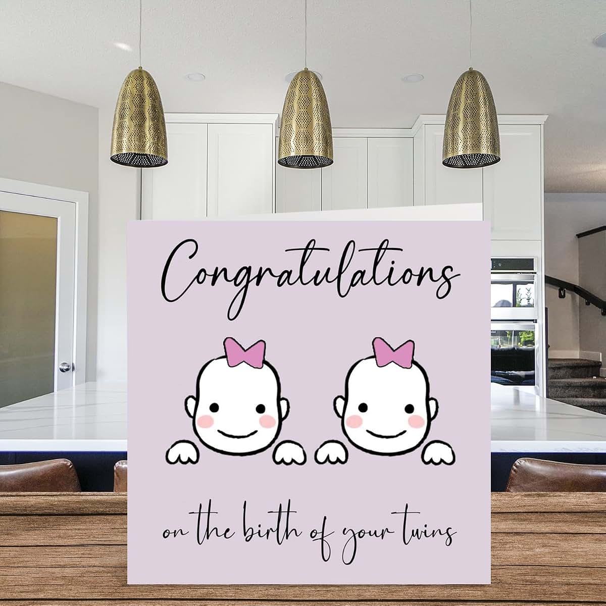 Stuff4 New Baby Card Twins, Girl/Girl (photo 3)