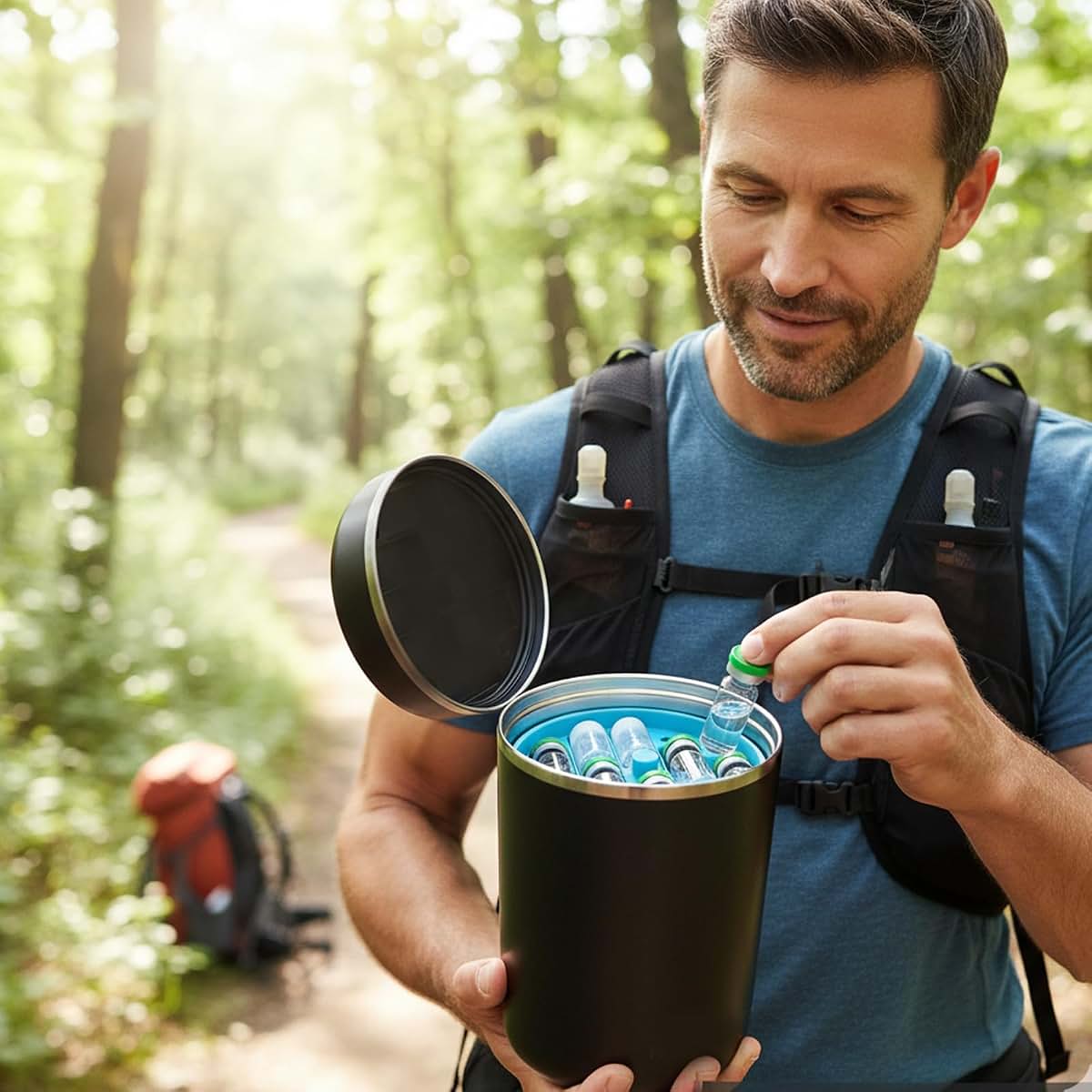 Natuhode 64-Vial 3mL Insert for 32oz Food Jars