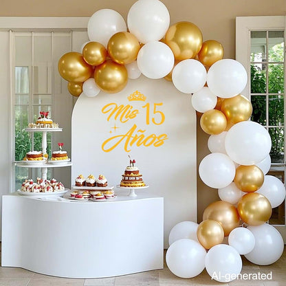 Lankback Mis 15 Años Decal For 15th Birthday Party Decorations
