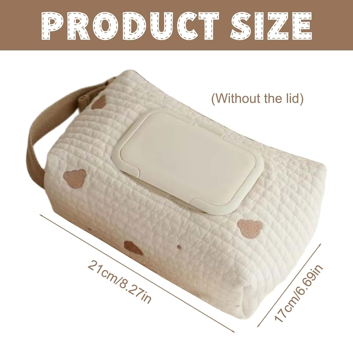 Ckuakiwu Bear Pattern Diaper Organizer Pouch for Wipes and Supplies