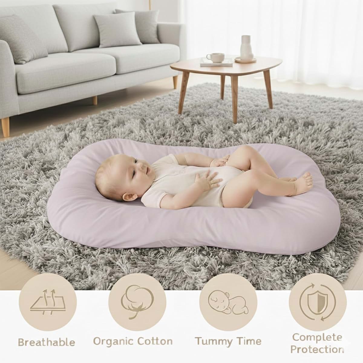 Vervebaby Baby Lounger Infant Nest For 0-24 Months