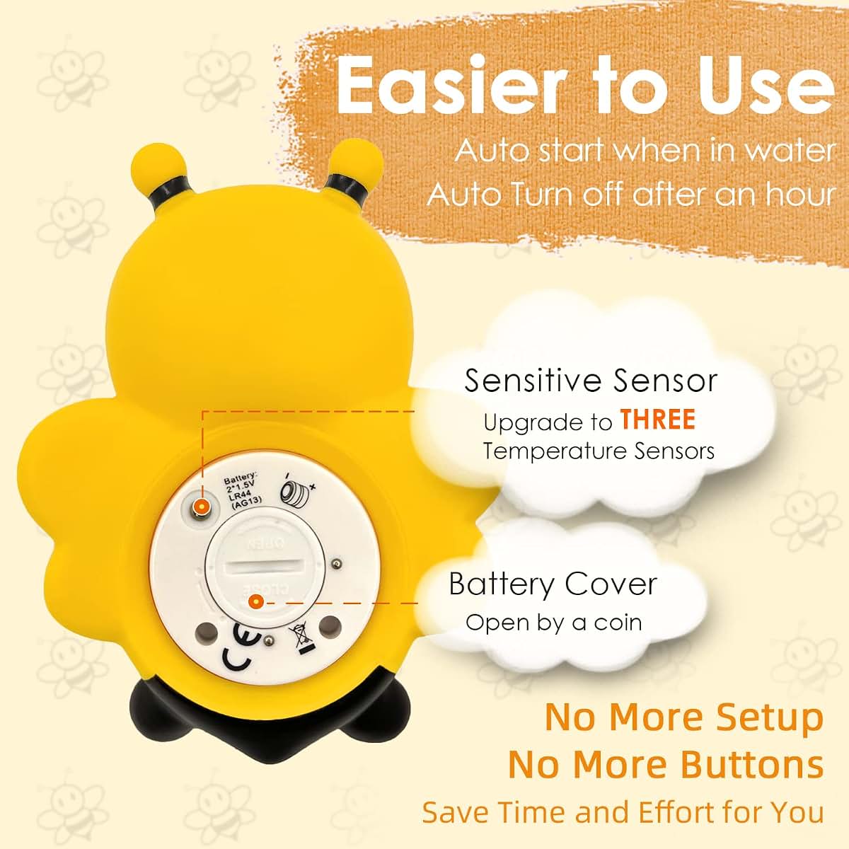 IOG Baby Bath Thermometer Floating Bee Toy (photo 4)