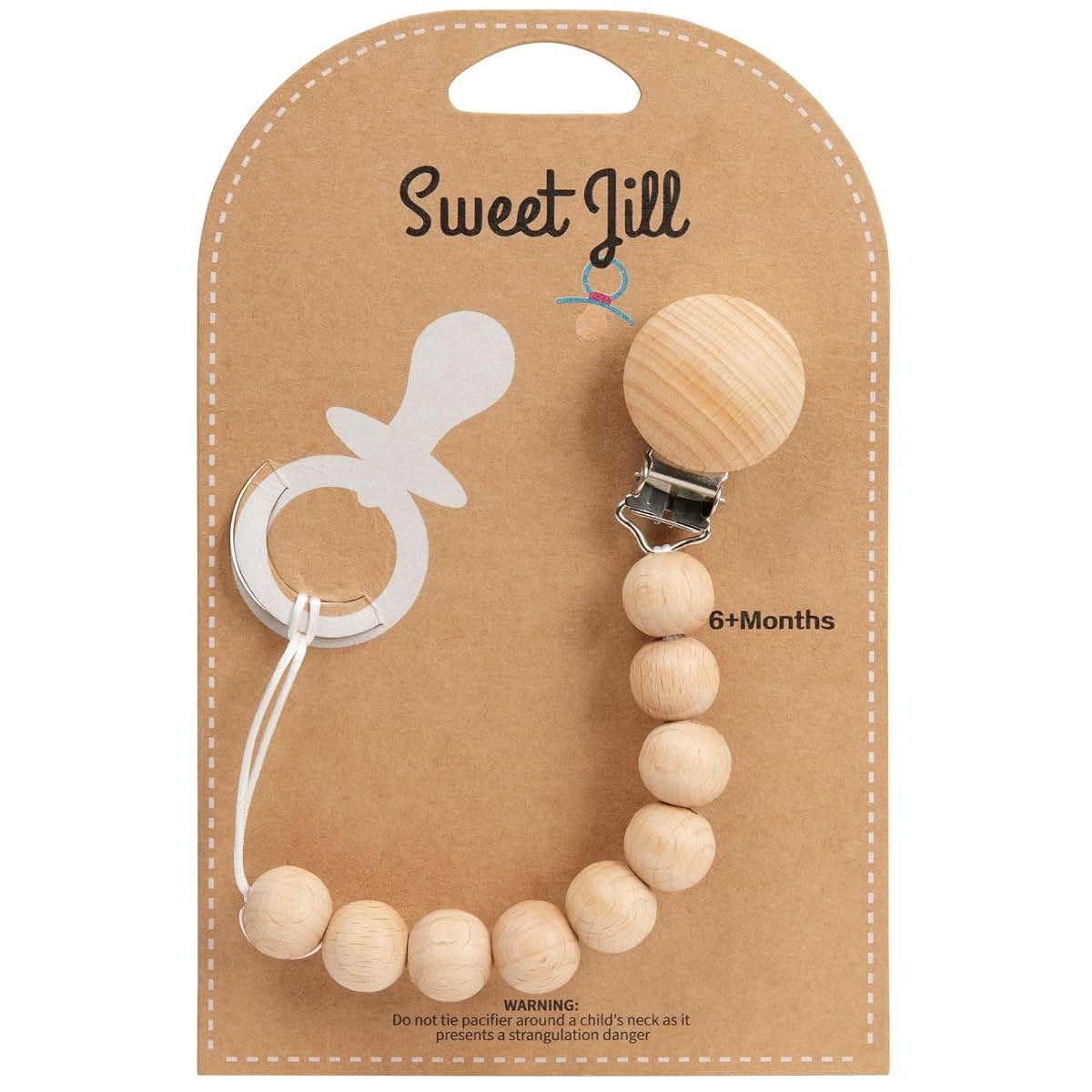 Sweet Jill Silicone Beaded Pacifier Clip