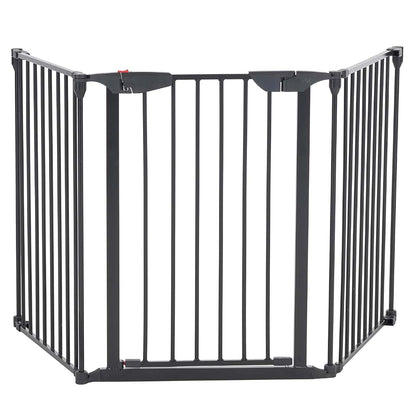 Volowoo Foldable Fireplace Fence,Metal Safety Fence/Play Yard Adjustable Fireplace Hearth BBQ Fire Gate Christmas Tree