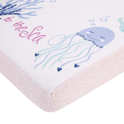 NoJo Mermaid Lagoon Fitted Crib Sheet