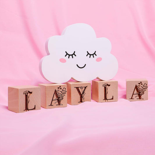Glitzby Personalized Baby Gift Blocks/Nursery Baby Name Block Baby Blocks Gift Baby Gifts Announcement Newborn