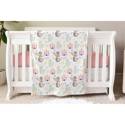 SqtmuHLuo Cute Dragon Tale Baby Blanket Boys Girls Gift Dragon Flannel Fleece Nursery Bed Blankets Newborn Lightweight
