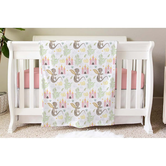 SqtmuHLuo Cute Dragon Tale Baby Blanket Boys Girls Gift Dragon Flannel Fleece Nursery Bed Blankets Newborn Lightweight