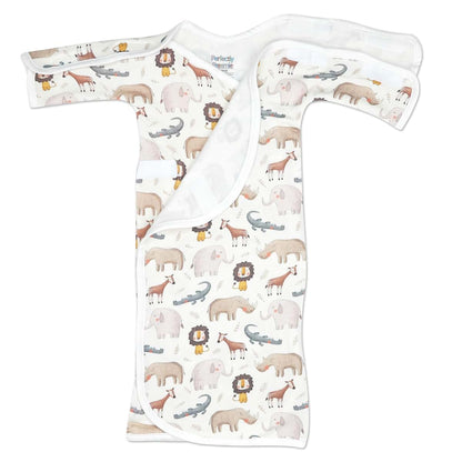 Perfectly Preemie Ultra Soft NICU Crossover Baggette Gown - Teeny Size