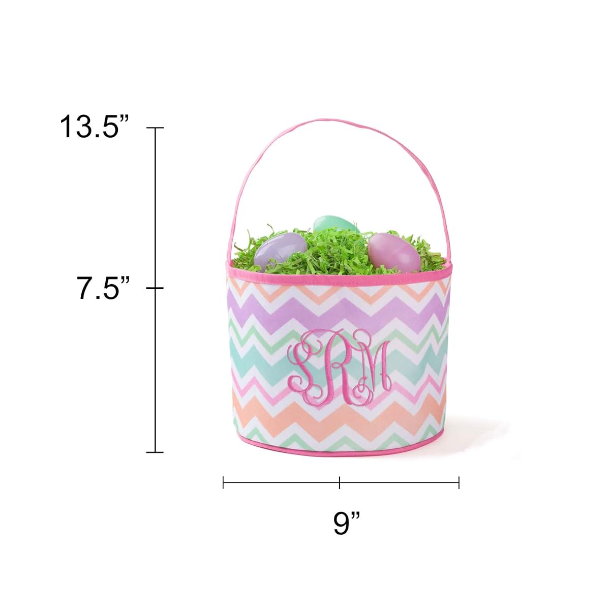 Personalized Planet Personalized Chevron Bucket Bag with Custom Monogram (photo 4)